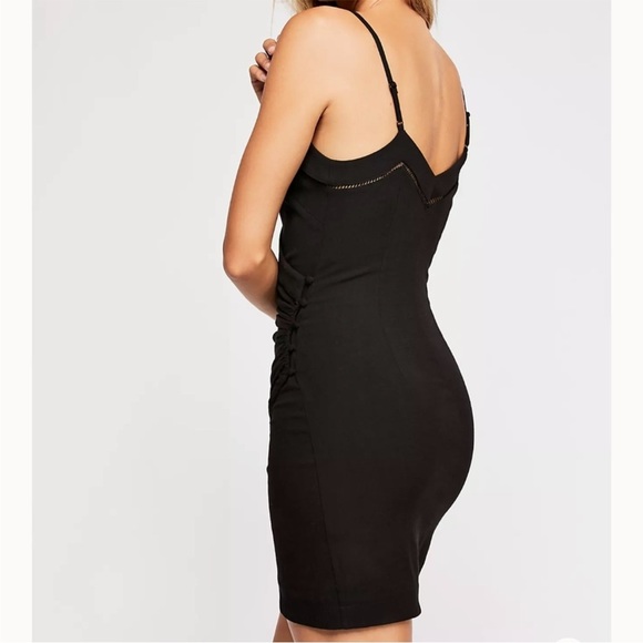 Intimately Free People Dylan Bodycon Mini Dress Black LBD Cocktail Party Small - Picture 2 of 13